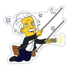 Einstein Cartoon Klistermærke