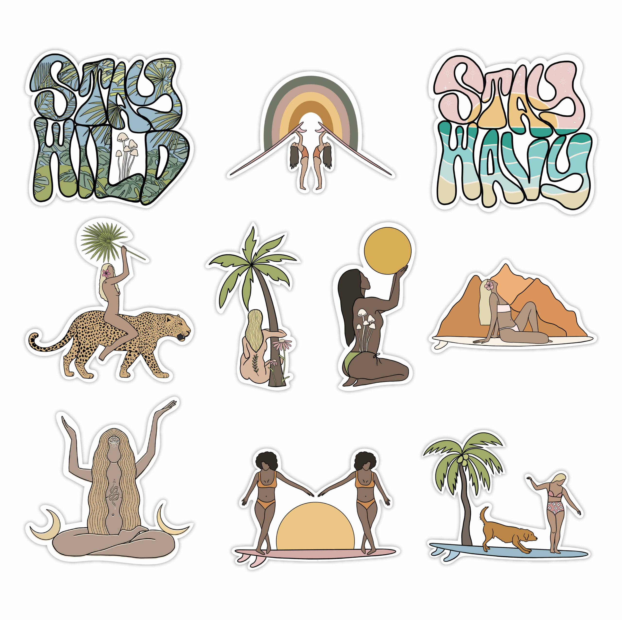 10 stk. Flossie Scott beach klistermærker