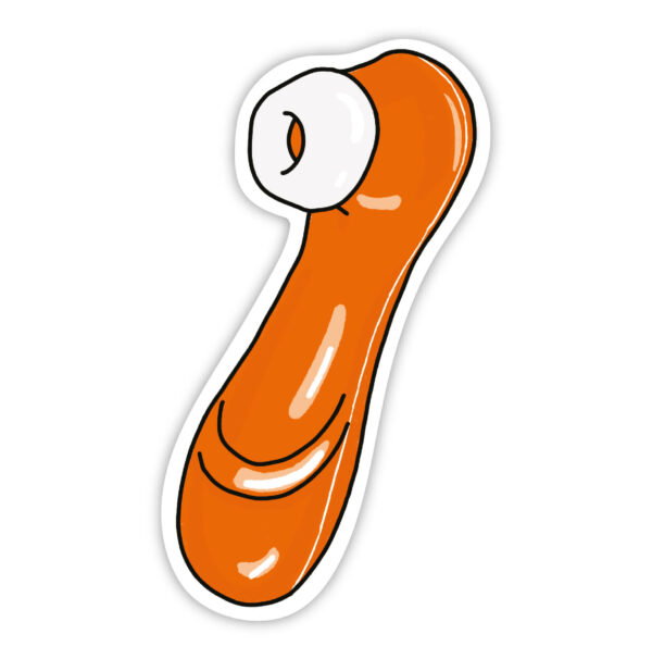 Orange satisfyer klistermærke