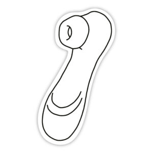 Sort og hvid satisfyer klistermærke