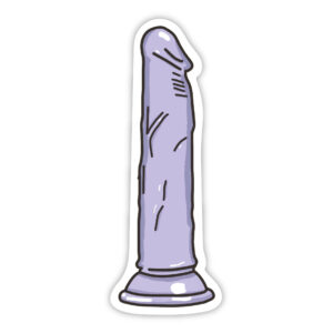 Lyselilla dildo klistermærke