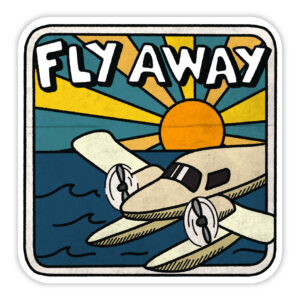 Fly away flyver på vand klistermærke