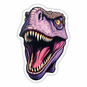 Lilla dino klistermærke